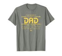 Star Wars Best Dad in The Galaxy Birthday Father’s Day Camiseta, Hombre, Verde Militar Jaspeado, 3XL