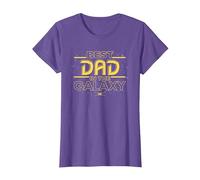 Star Wars Best Dad in The Galaxy Birthday Father’s Day Camiseta, Mujer, Morado Jaspeado, L