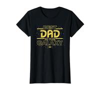 Star Wars Best Dad in The Galaxy Birthday Father’s Day Camiseta, Mujer, Negro, 3XL