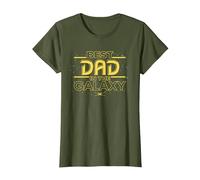 Star Wars Best Dad in The Galaxy Birthday Father’s Day Camiseta, Mujer, Verde Oliva, XXL