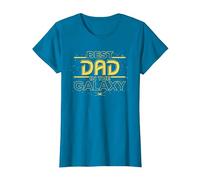 Star Wars Best Dad in The Galaxy Birthday Father’s Day Camiseta, Mujer, Zafiro, S