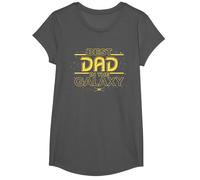 Star Wars Best Dad in The Galaxy Birthday Father’s Day Camiseta, Niñas, Asfalto, M