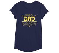 Star Wars Best Dad in The Galaxy Birthday Father’s Day Camiseta, Niñas, Azul Marino, S