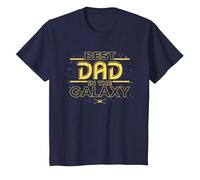 Star Wars Best Dad in The Galaxy Birthday Father’s Day Camiseta, Niños, Azul Marino, 8 años