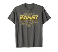 Star Wars Best Mommy in The Galaxy Birthday Mother’s Day Camiseta, Hombre, Asfalto, L