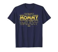 Star Wars Best Mommy in The Galaxy Birthday Mother’s Day Camiseta, Hombre, Azul Marino, S