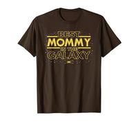 Star Wars Best Mommy in The Galaxy Birthday Mother’s Day Camiseta, Hombre, Marrón, L