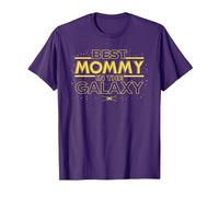 Star Wars Best Mommy in The Galaxy Birthday Mother’s Day Camiseta, Hombre, Morado, XXL