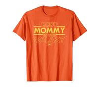 Star Wars Best Mommy in The Galaxy Birthday Mother’s Day Camiseta, Hombre, Naranja, M