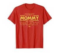 Star Wars Best Mommy in The Galaxy Birthday Mother’s Day Camiseta, Hombre, Rojo, XXL