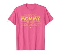 Star Wars Best Mommy in The Galaxy Birthday Mother’s Day Camiseta, Hombre, Rosa Jaspeado, S