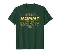 Star Wars Best Mommy in The Galaxy Birthday Mother’s Day Camiseta, Hombre, Verde Bosque, XL