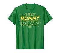 Star Wars Best Mommy in The Galaxy Birthday Mother’s Day Camiseta, Hombre, Verde Kelly, S