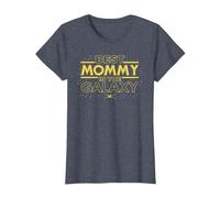 Star Wars Best Mommy in The Galaxy Birthday Mother’s Day Camiseta, Mujer, Azul Jaspeado, XXL