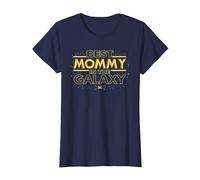 Star Wars Best Mommy in The Galaxy Birthday Mother’s Day Camiseta, Mujer, Azul Marino, L