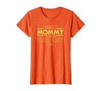 Star Wars Best Mommy in The Galaxy Birthday Mother’s Day Camiseta, Mujer, Naranja, XS