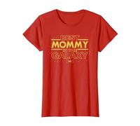 Star Wars Best Mommy in The Galaxy Birthday Mother’s Day Camiseta, Mujer, Rojo, XXL