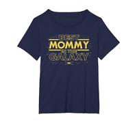 Star Wars Best Mommy in The Galaxy Birthday Mother’s Day Camiseta, Mujer Tallas Grandes, Azul Marino, 3XL Grande