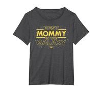 Star Wars Best Mommy in The Galaxy Birthday Mother’s Day Camiseta, Mujer Tallas Grandes, Jaspeado Oscuro, 6XL Grande