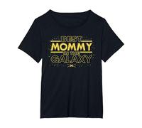 Star Wars Best Mommy in The Galaxy Birthday Mother’s Day Camiseta, Mujer Tallas Grandes, Negro, 5XL Grande