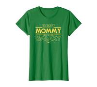 Star Wars Best Mommy in The Galaxy Birthday Mother’s Day Camiseta, Mujer, Verde Kelly, XS