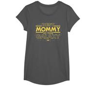 Star Wars Best Mommy in The Galaxy Birthday Mother’s Day Camiseta, Niñas, Asfalto, XS