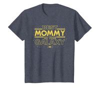 Star Wars Best Mommy in The Galaxy Birthday Mother’s Day Camiseta, Niños, Azul Jaspeado, 8 años