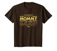 Star Wars Best Mommy in The Galaxy Birthday Mother’s Day Camiseta, Niños, Marrón, 3 años