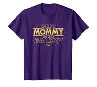 Star Wars Best Mommy in The Galaxy Birthday Mother’s Day Camiseta, Niños, Morado, 3 años