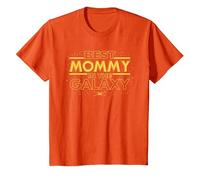 Star Wars Best Mommy in The Galaxy Birthday Mother’s Day Camiseta, Niños, Naranja, 8 años