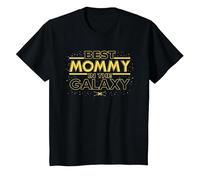 Star Wars Best Mommy in The Galaxy Birthday Mother’s Day Camiseta, Niños, Negro, 3 años