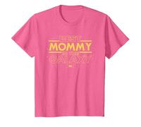 Star Wars Best Mommy in The Galaxy Birthday Mother’s Day Camiseta, Niños, Rosa Jaspeado, 2 años