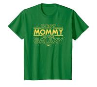Star Wars Best Mommy in The Galaxy Birthday Mother’s Day Camiseta, Niños, Verde Kelly, 4 años