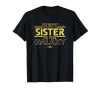 Star Wars Best Sister in The Galaxy Family Trip Birthday Camiseta, Hombre, Negro, S