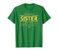 Star Wars Best Sister in The Galaxy Family Trip Birthday Camiseta, Hombre, Verde Kelly, 3XL