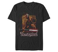 STAR WARS Big & Tall Darth Maul Men's Tops Short Sleeve Tee Shirt, Black, 3X-Large
