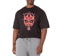 STAR WARS Big & Tall Darth Maul Paint Men's Tops Short Sleeve Tee Shirt, Black, 3X-Large