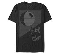 STAR WARS Big & Tall Empire Lines Men's Tops Short Sleeve Tee Shirt, Black, 4X-Large