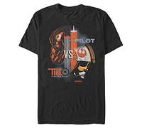 STAR WARS Big & Tall Squadrons Empire vs Rebels Men's Tops Short Sleeve Tee Shirt, Black, Large