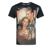 Star Wars Blanco Attack Of The Clones Camiseta de manga corta Hombres