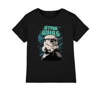 Star Wars Boy's Trooper Street Glare - Camiseta Unisex para niños, Negro, 5-6 años