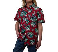 STAR WARS Button Down Shirt Camisa Abotonada, Rosso, L para Hombre