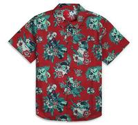 STAR WARS Button Down Shirt Camisa Abotonada, Rosso, S para Hombre