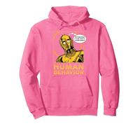 Star Wars C-3PO I Just Don’t Understand Human Behavior Quote Sudadera con Capucha, Unisex para Adultos, Rosa Brillante, S