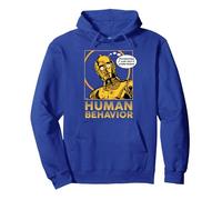 Star Wars C-3PO I Just Don’t Understand Human Behavior Quote Sudadera con Capucha, Unisex para Adultos, Azul Real, M