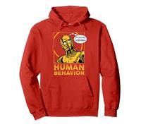 Star Wars C-3PO I Just Don’t Understand Human Behavior Quote Sudadera con Capucha, Unisex para Adultos, Rojo, XXL
