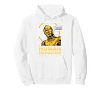 Star Wars C-3PO I Just Don’t Understand Human Behavior Quote Sudadera con Capucha, Unisex para Adultos, Blanco, XL