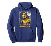 Star Wars C-3PO I Just Don’t Understand Human Behavior Quote Sudadera con Capucha, Unisex para Adultos, Azul Marino, S