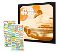 Star Wars Calendario 2025 - Paquete de mini calendario de lujo 2025 de Star Wars Saga con más de 100 calcomanías de recordatorio de calendario (regalos de Chewbacca Darth Vader, suministros de