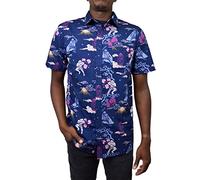 STAR WARS Camisa con Botones para Hombre, Azul Marino, S